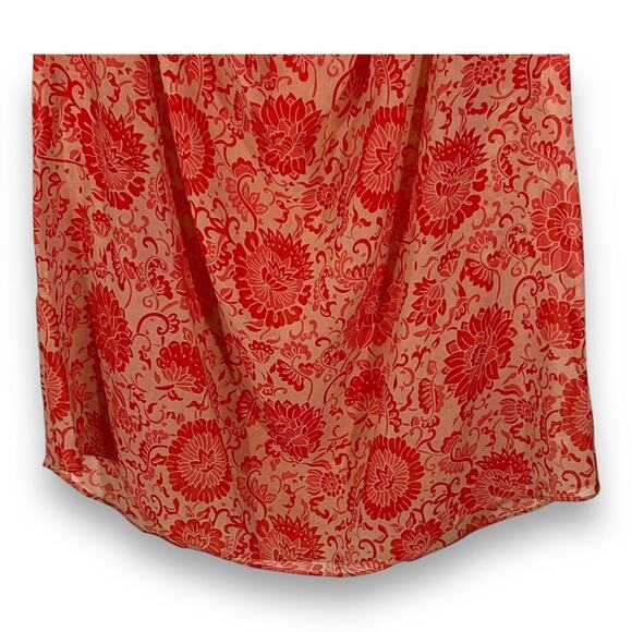 Cabi Vita Pink Floral Cowl Neck Sleeveless Blouse M Boho Romantic Top - Picture 6 of 11